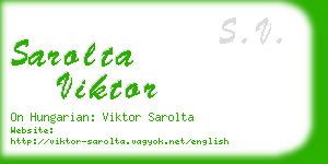 sarolta viktor business card